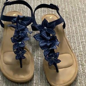 Navy sandals